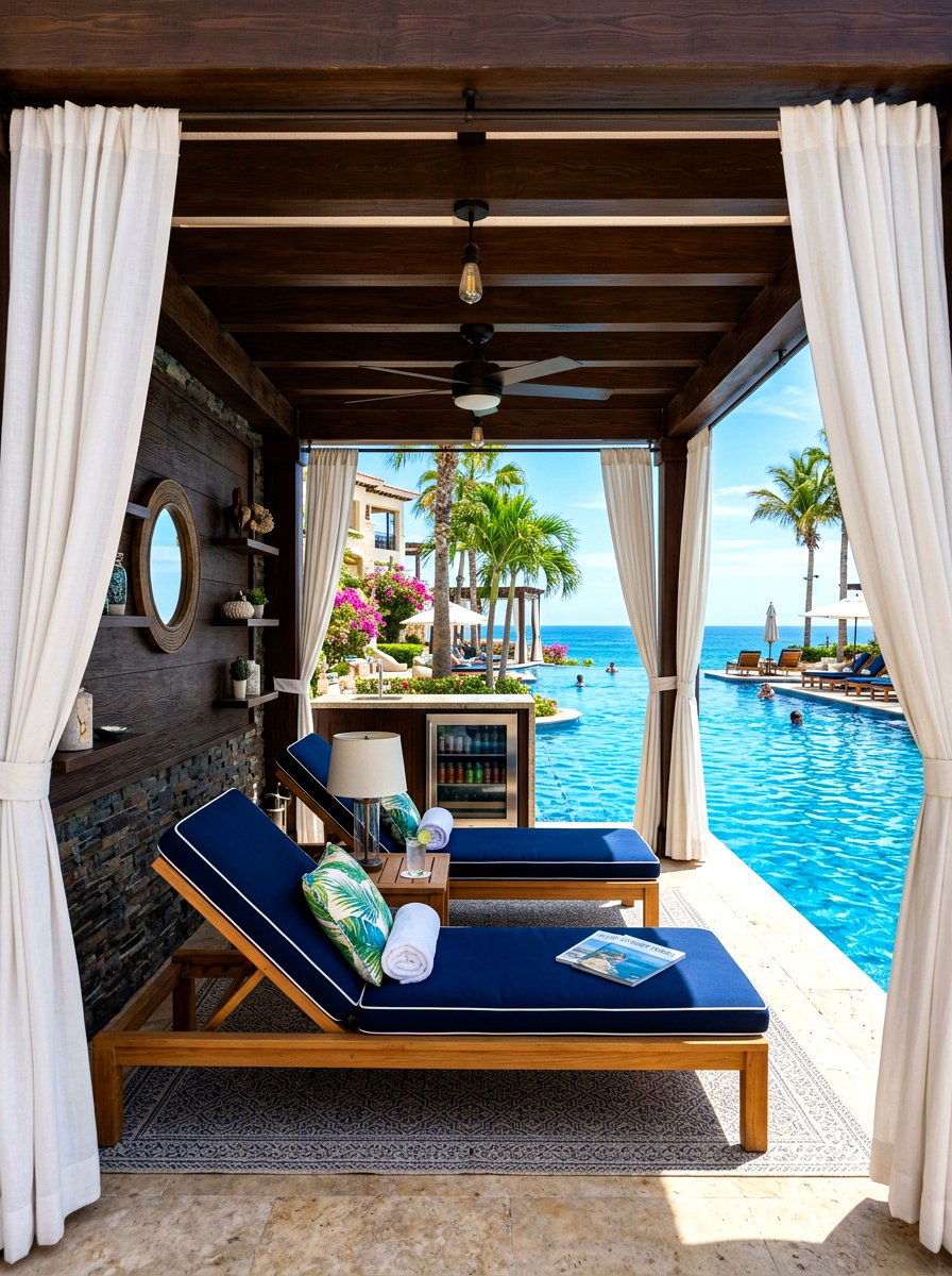 Luxury poolside cabana - 30 modern pergola ideas