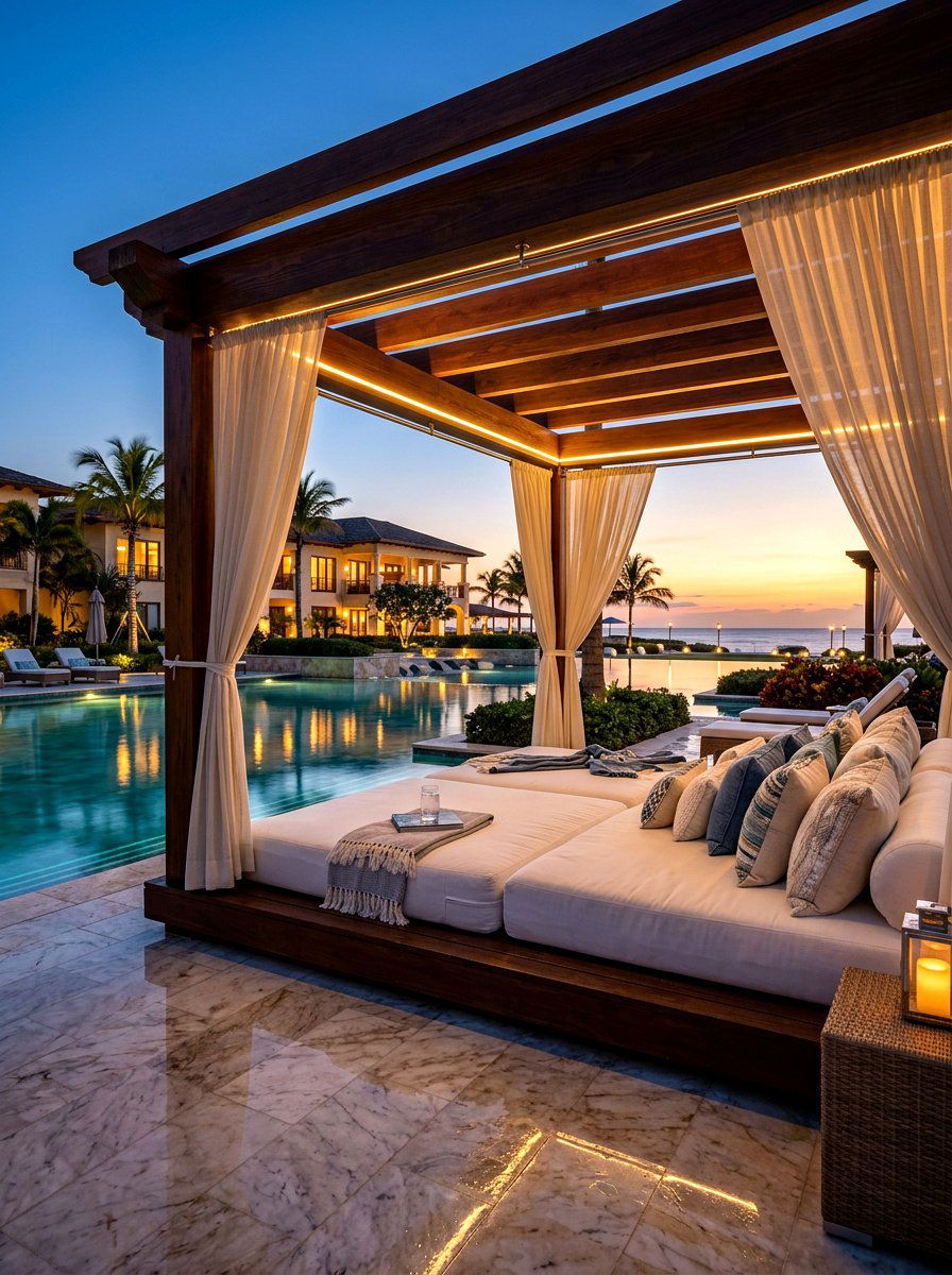 Luxury resort daybed - 30 outdoor daybed canopy ideas
