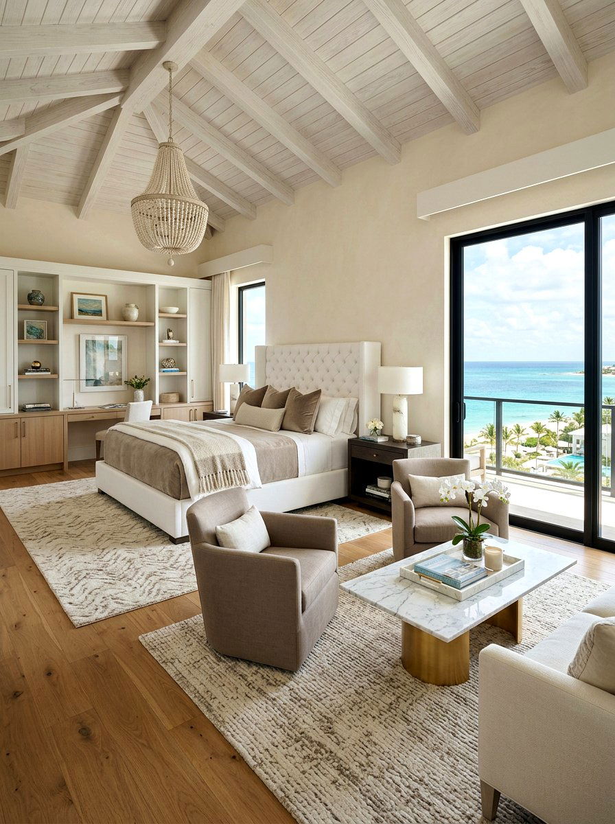 Luxury resort style coastal bedroom - 30 coastal bedroom ideas