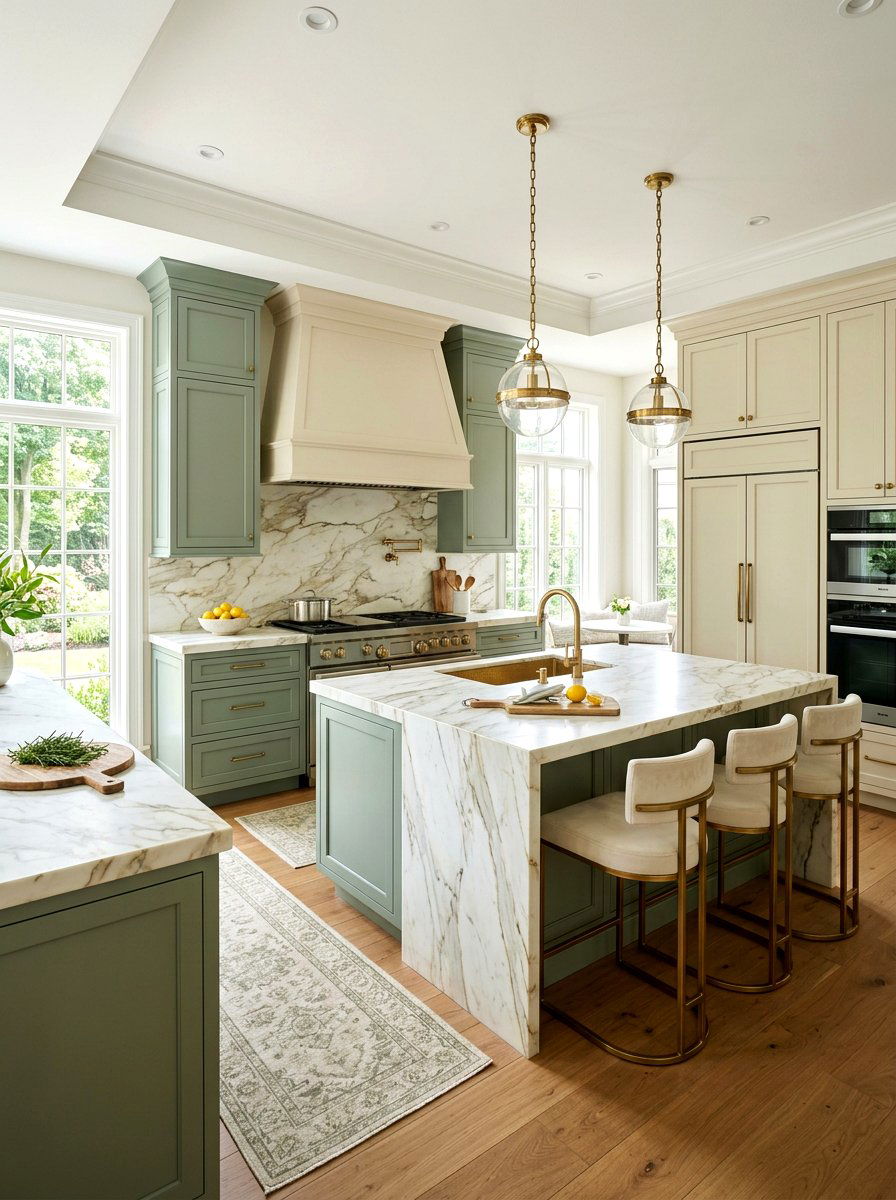 Luxury sage and cream kitchen - 30 cream and sage kitchen ideas