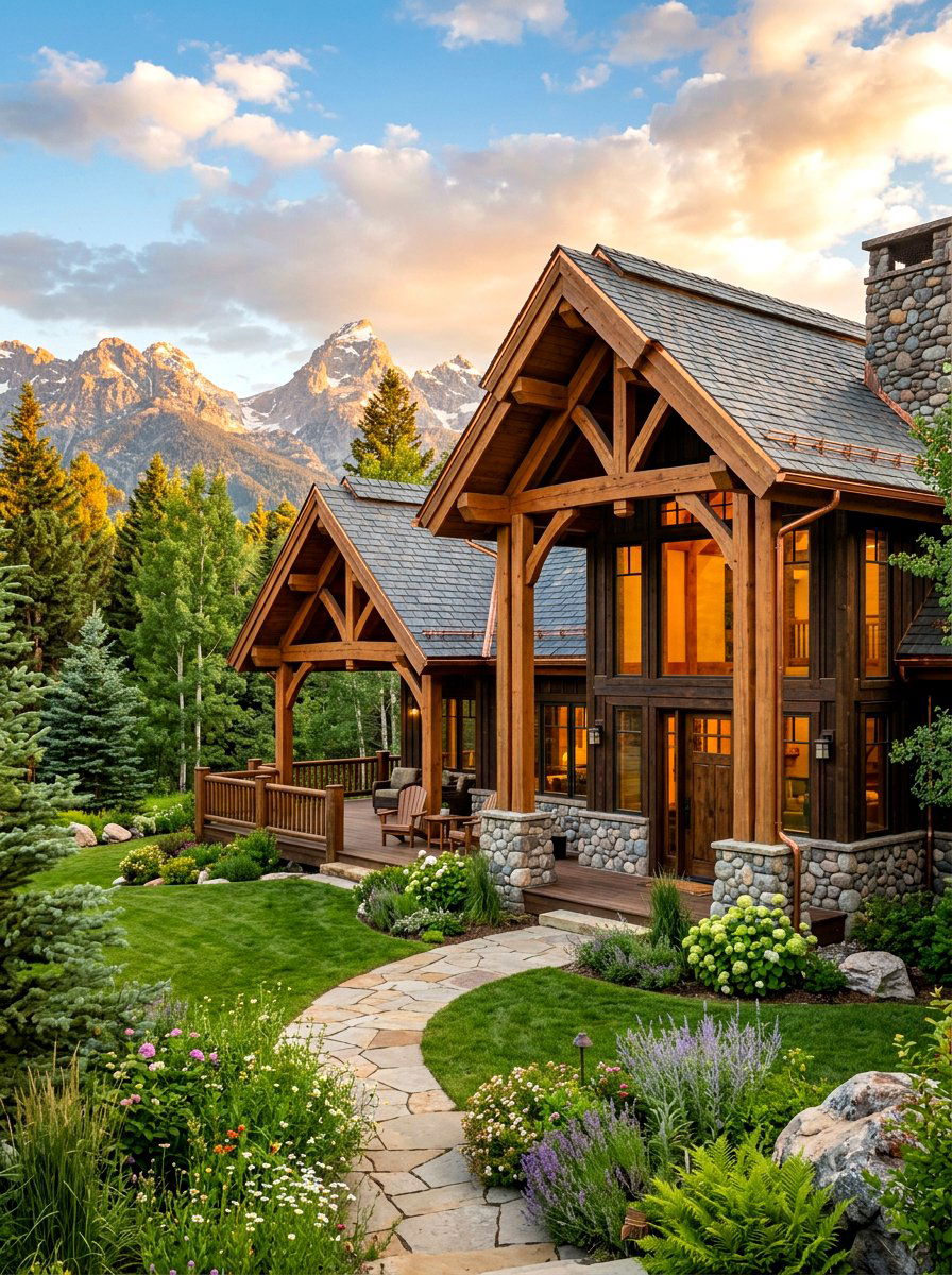Luxury timber frame cabin - 30 cabin exterior ideas