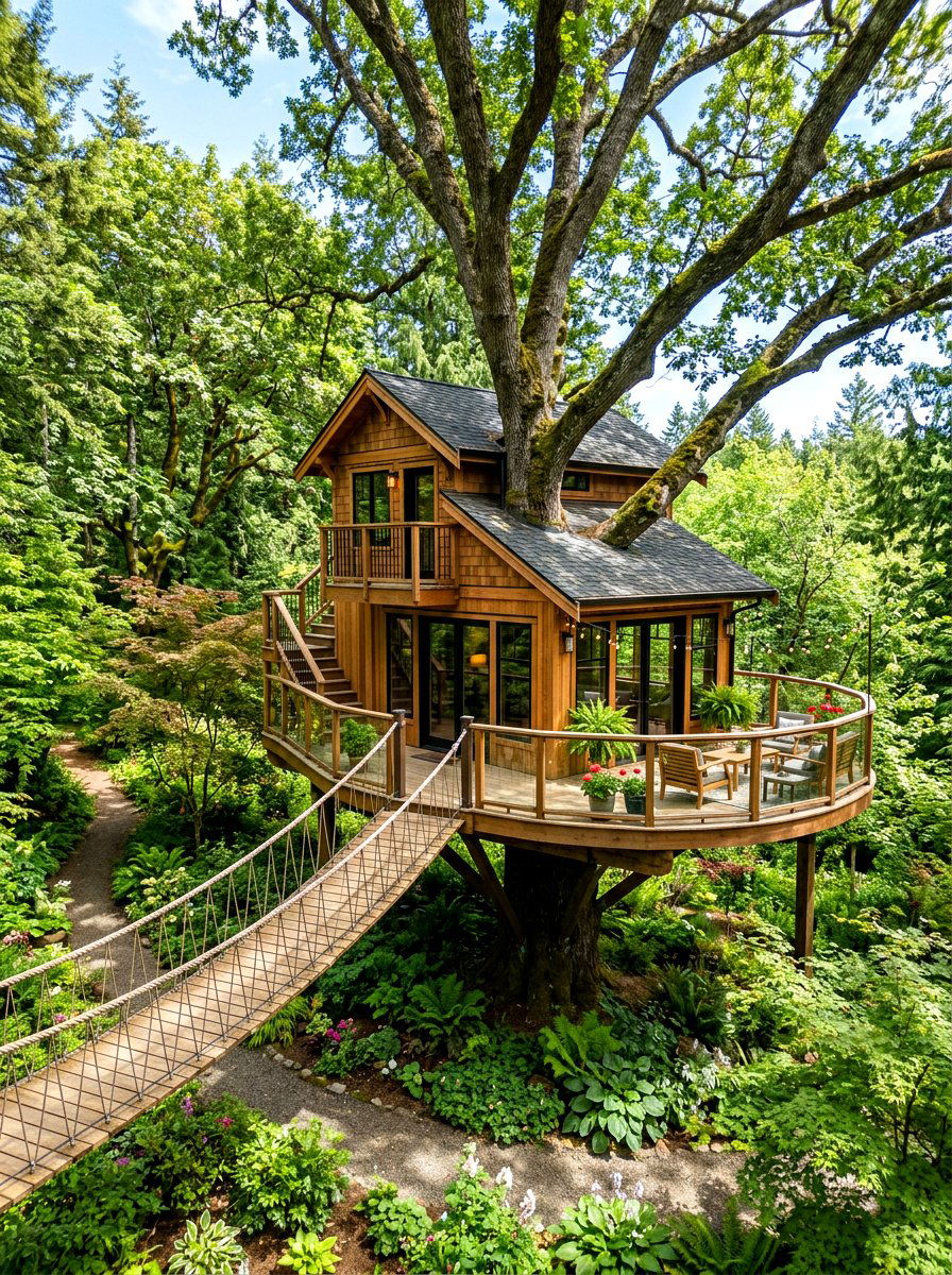 Luxury tree house - 30 luxury landscaping ideas