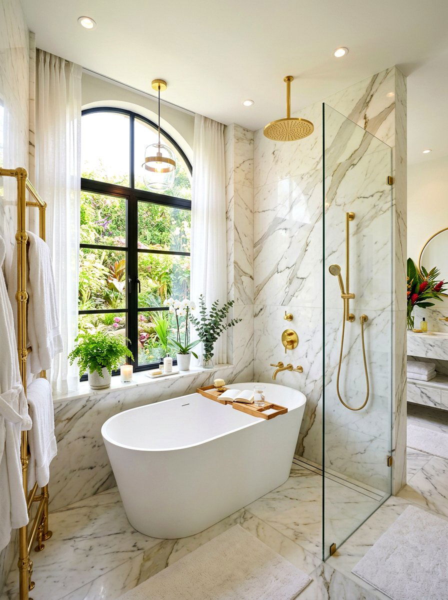Luxury tub shower combo - 30 tub shower combo ideas
