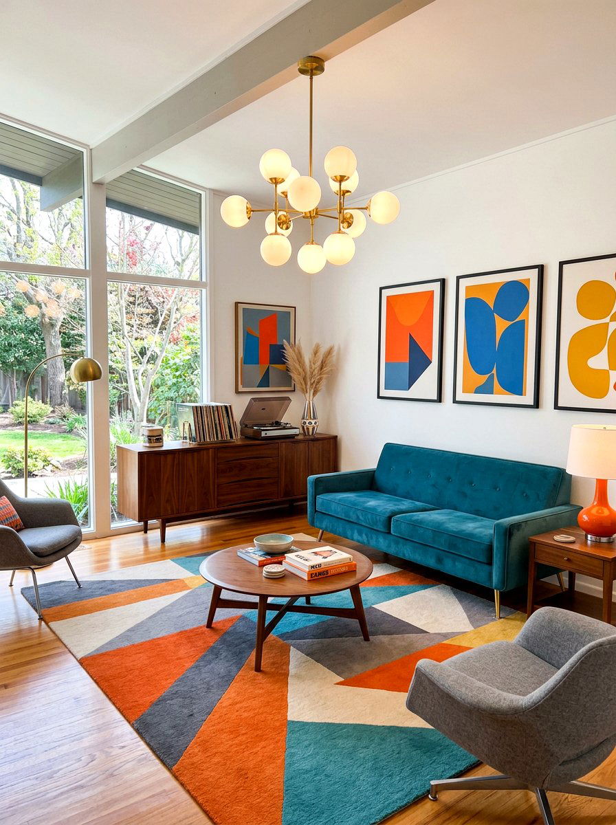 MID CENTURY LOUNGE - 30 bonus room lounge ideas
