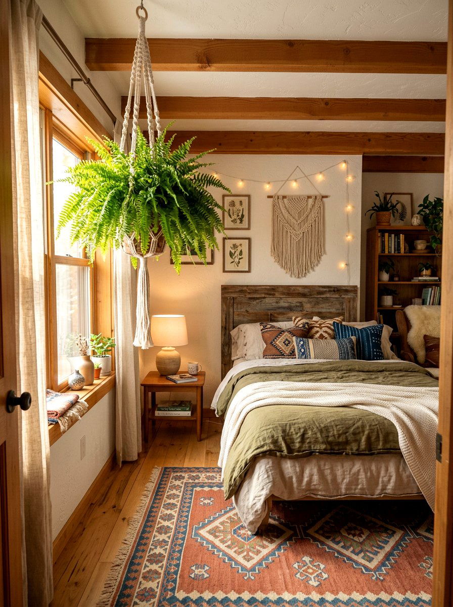 Macrame Hanging Fern - 30 hanging fern indoor ideas