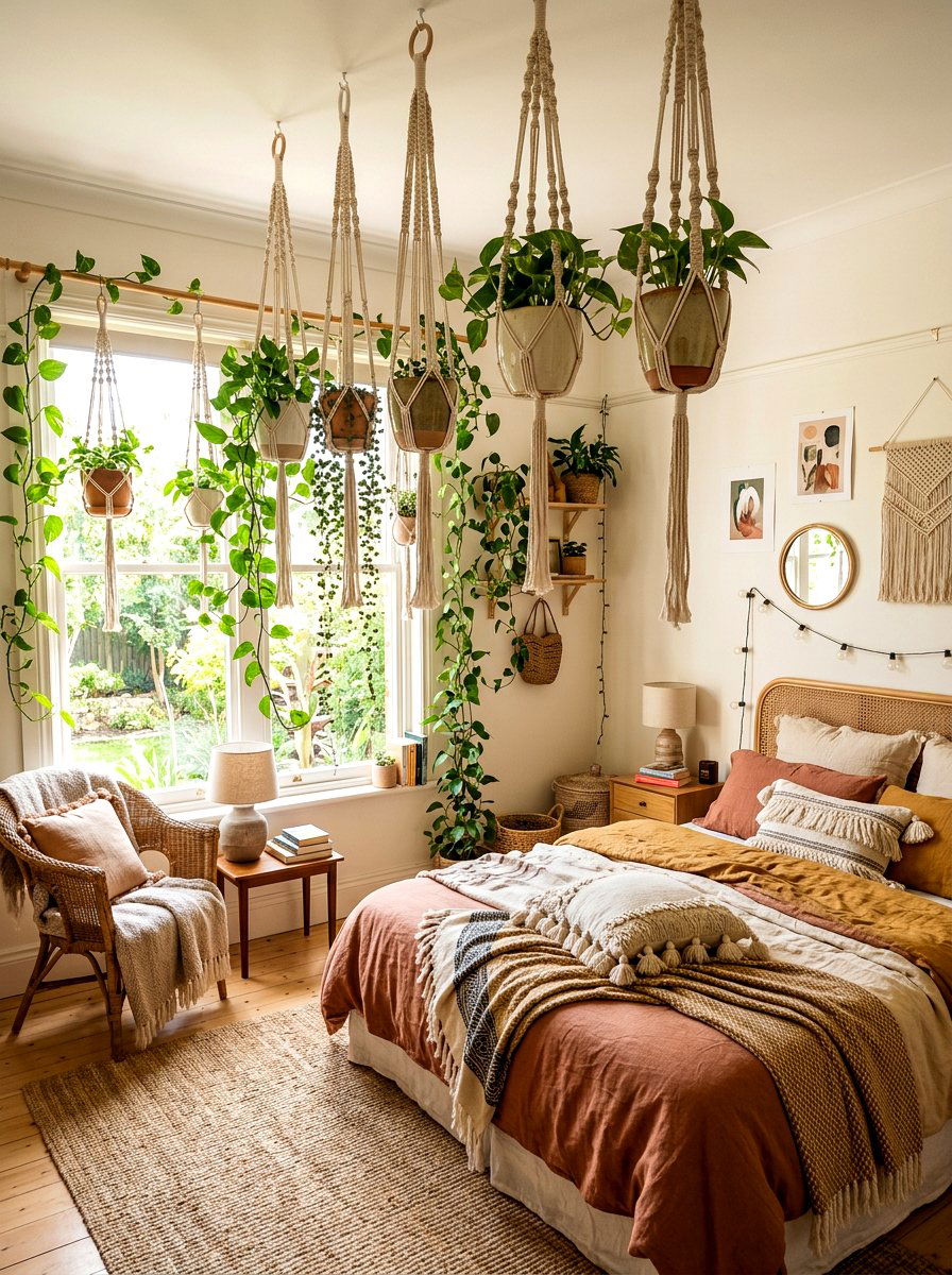 Macrame Hanging Plants - 30 diy look planter ideas