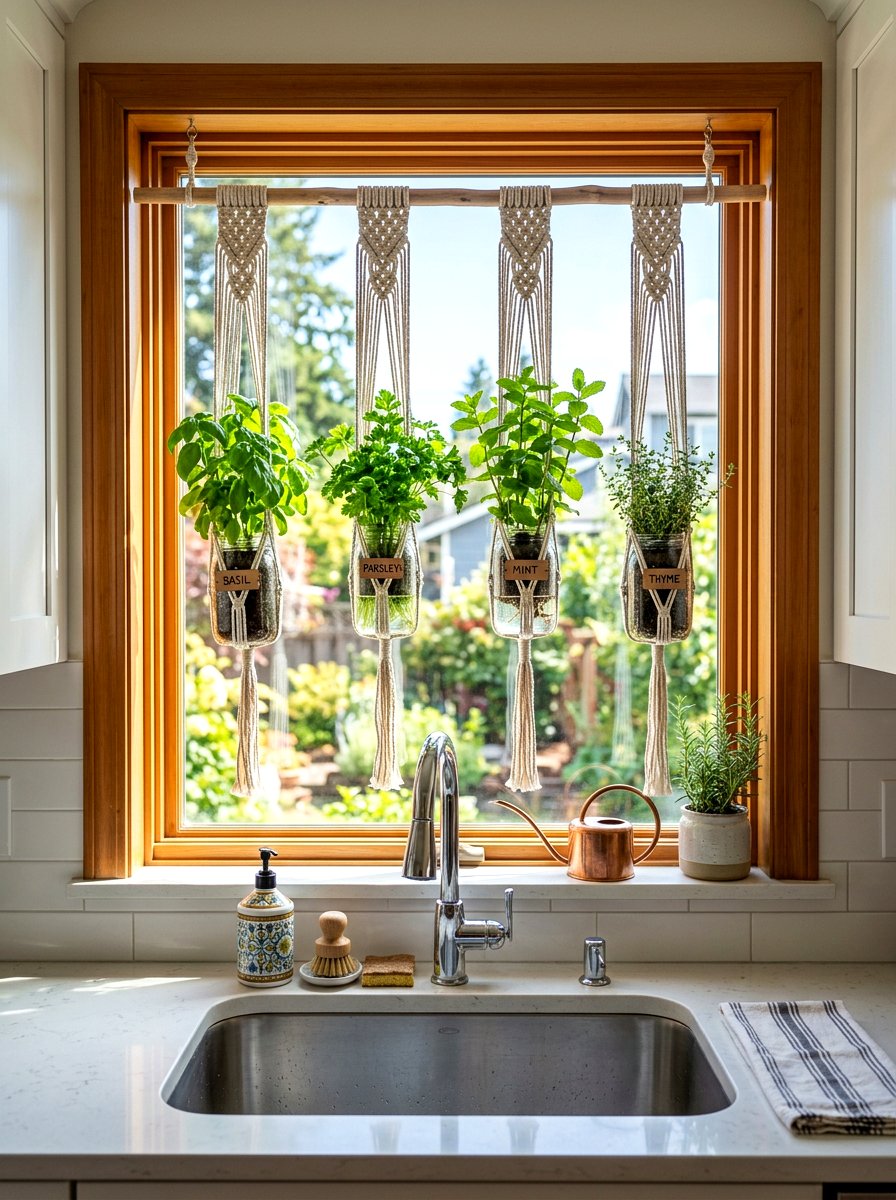 Macrame Plant Hanger For Window Herb Garden - 30 macrame plant hanger ideas