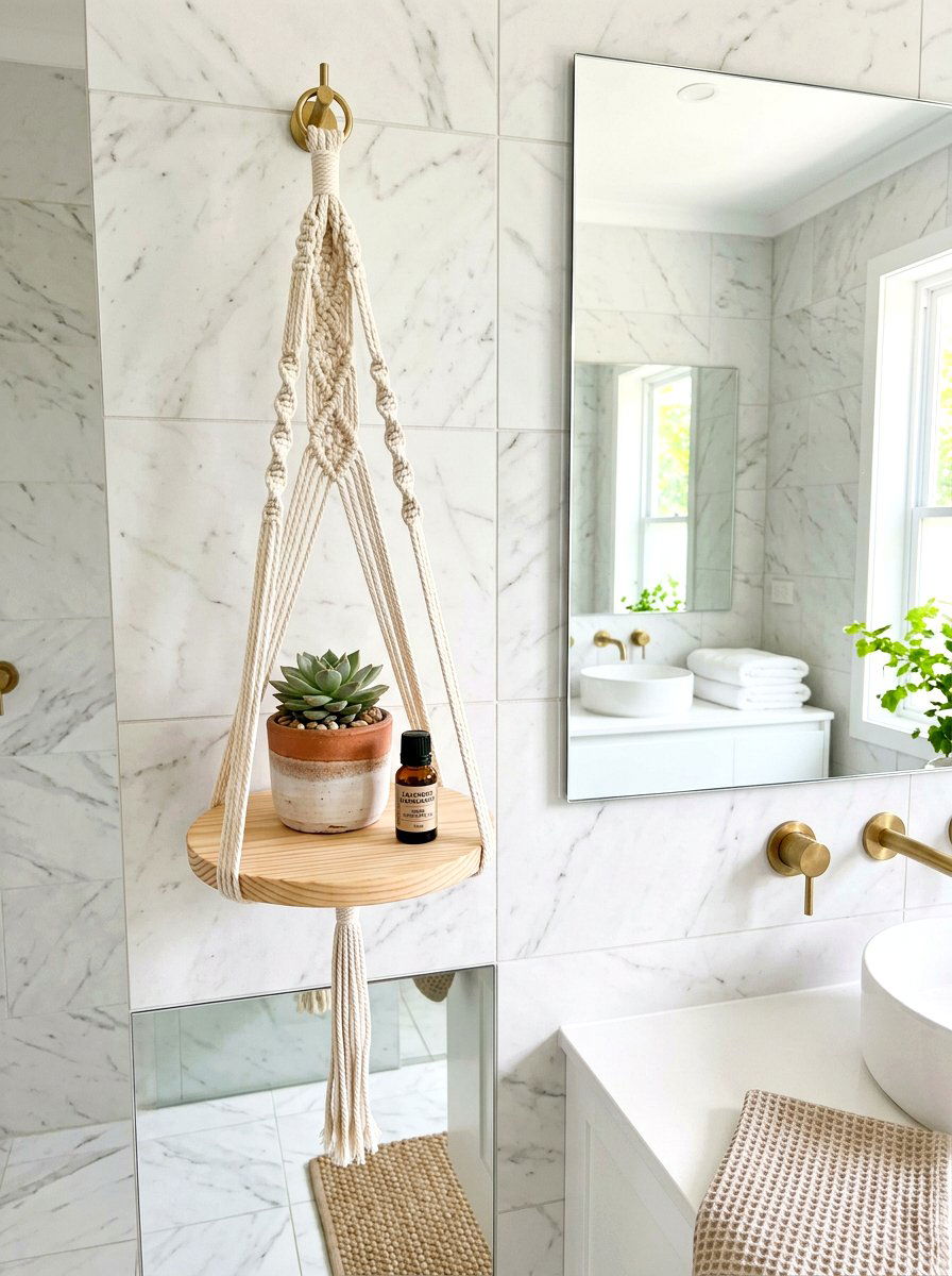 Macrame Plant Hanger With Wooden Shelf - 30 macrame plant hanger ideas