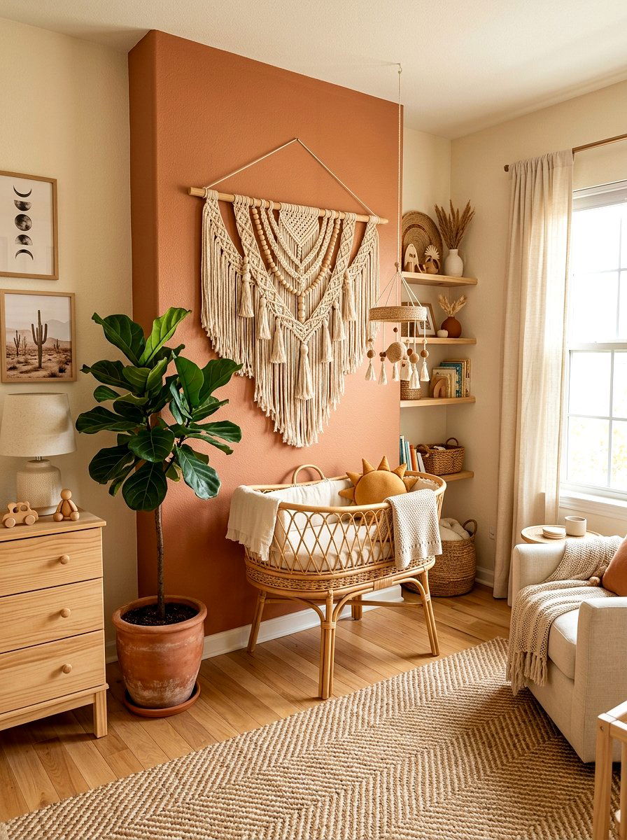 Macrame Tassel Wall Hanging - 30 nursery wall decor ideas