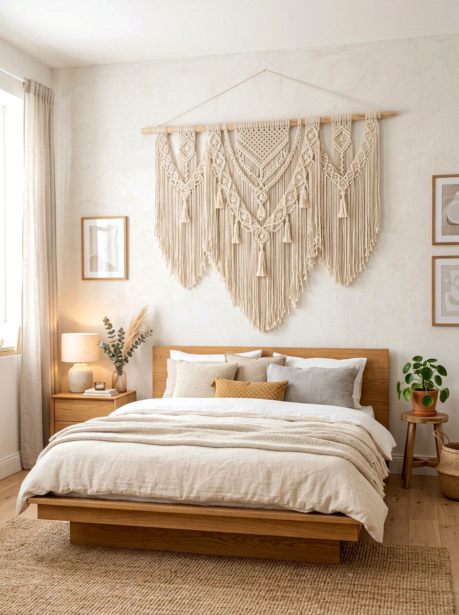 Macrame Wall Decor - 30 boho bedroom ideas
