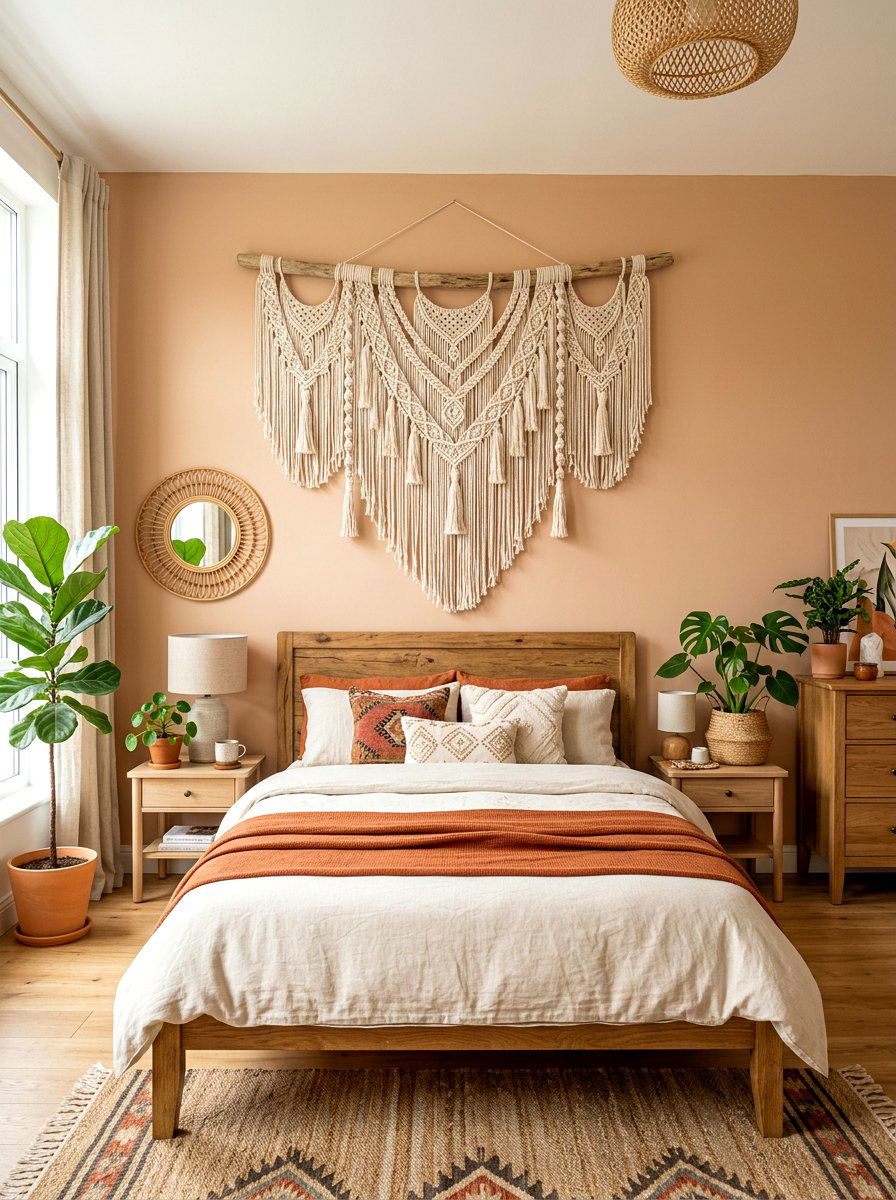 Macrame Wall Hanging - 30 spring bedroom glow up ideas