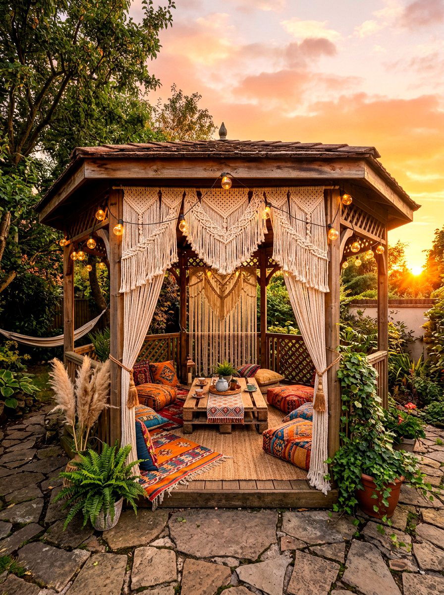 Macrame Wall Hanging - 30 gazebo privacy ideas