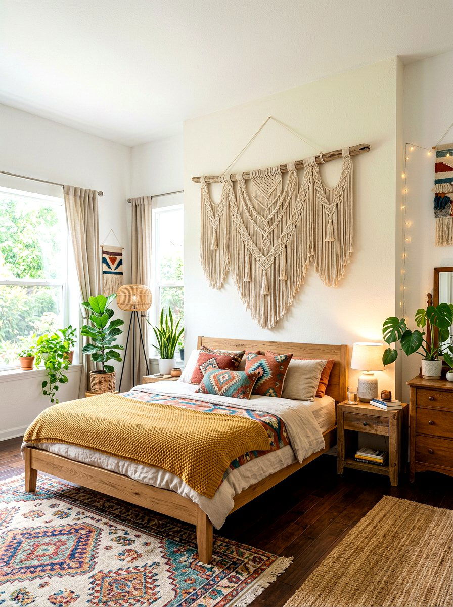 Macrame Wall Hanging - 30 headboard wall ideas