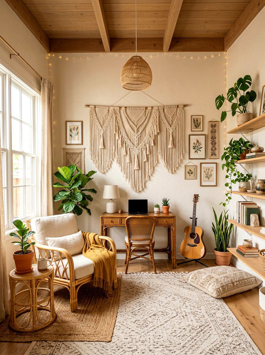 Macrame Wall Hanging - 30 home studio backdrop ideas