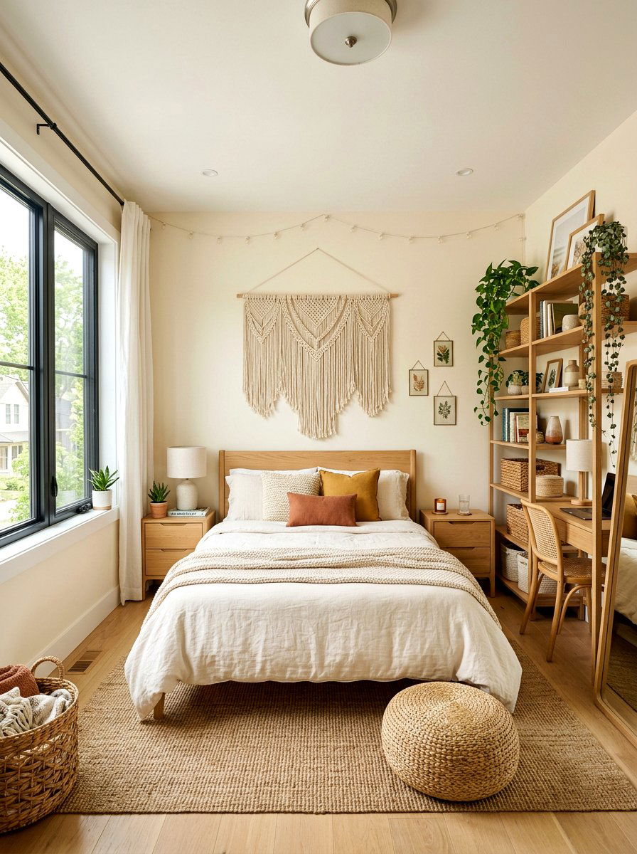 Macrame Wall Hanging Bedroom - 30 boho teen room ideas