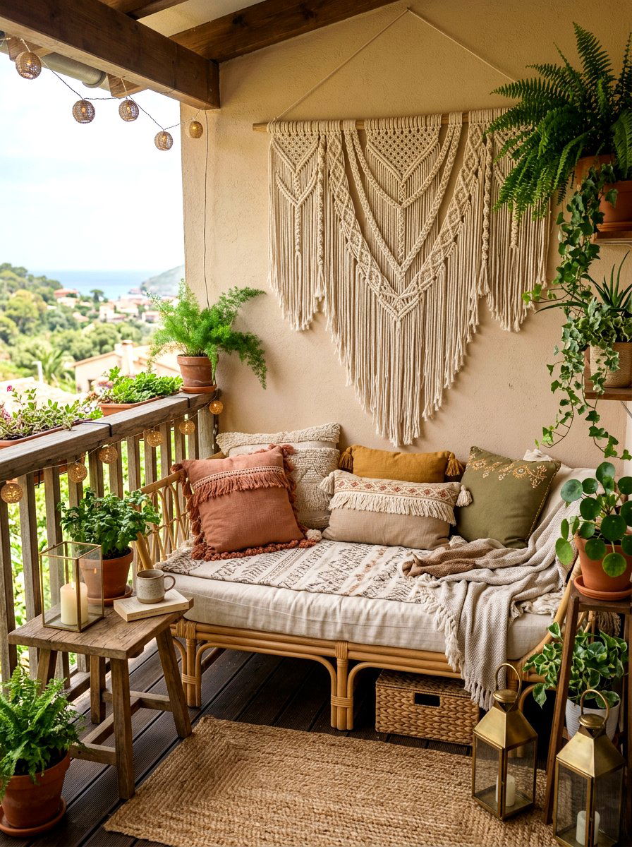 Macrame outdoor wall hanging - 30 outdoor wall art ideas