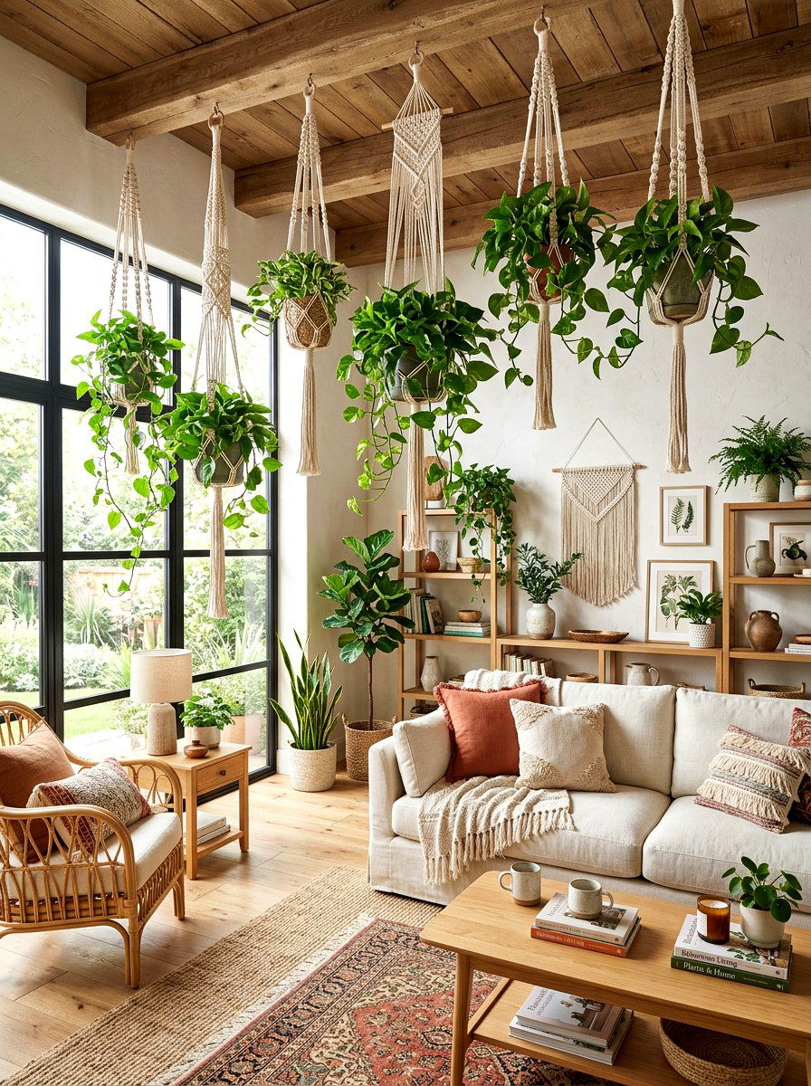 Macrame plant hanger - 30 hanging planter ideas