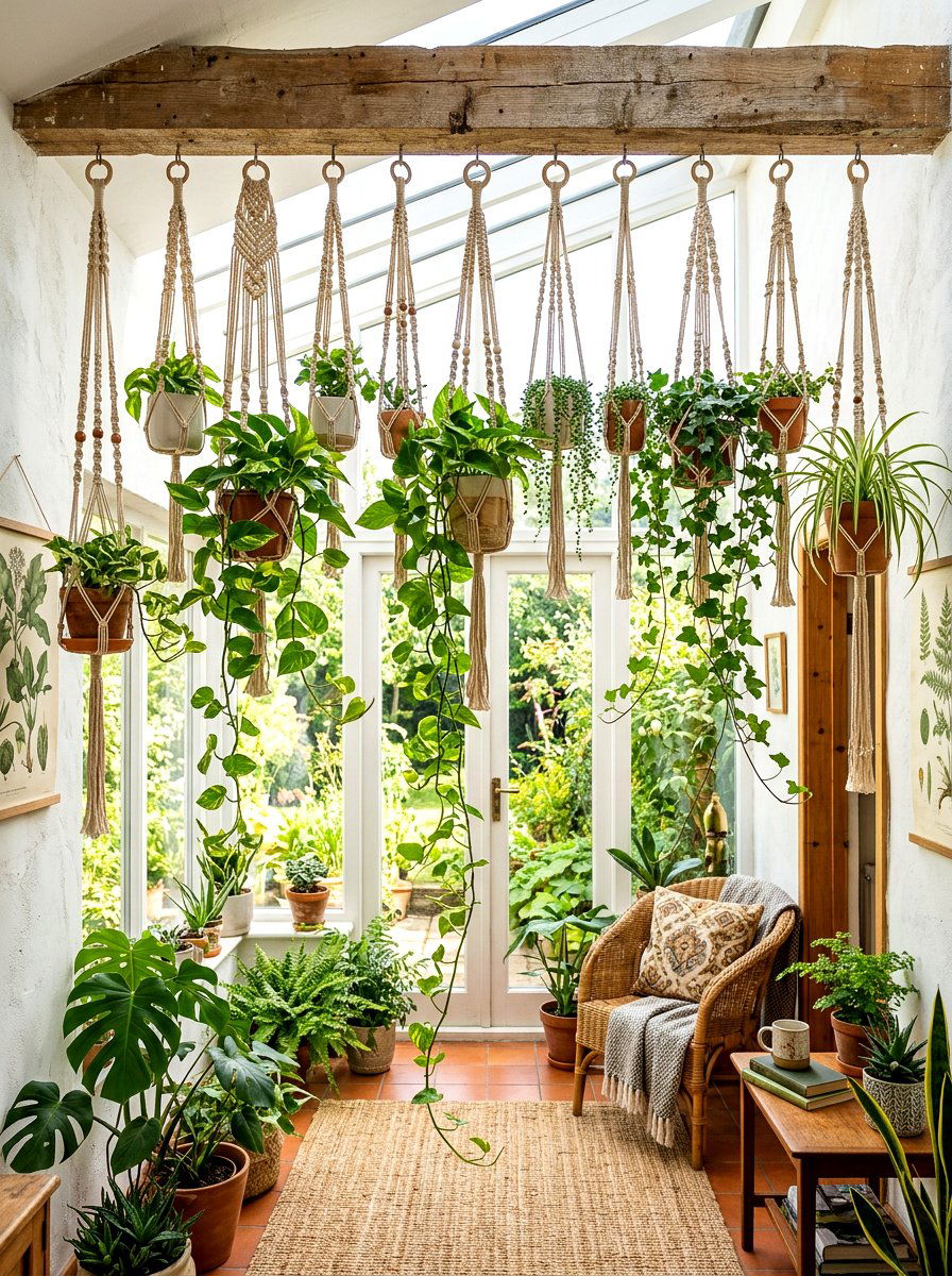 Macrame plant hangers - 30 indoor plant decor ideas