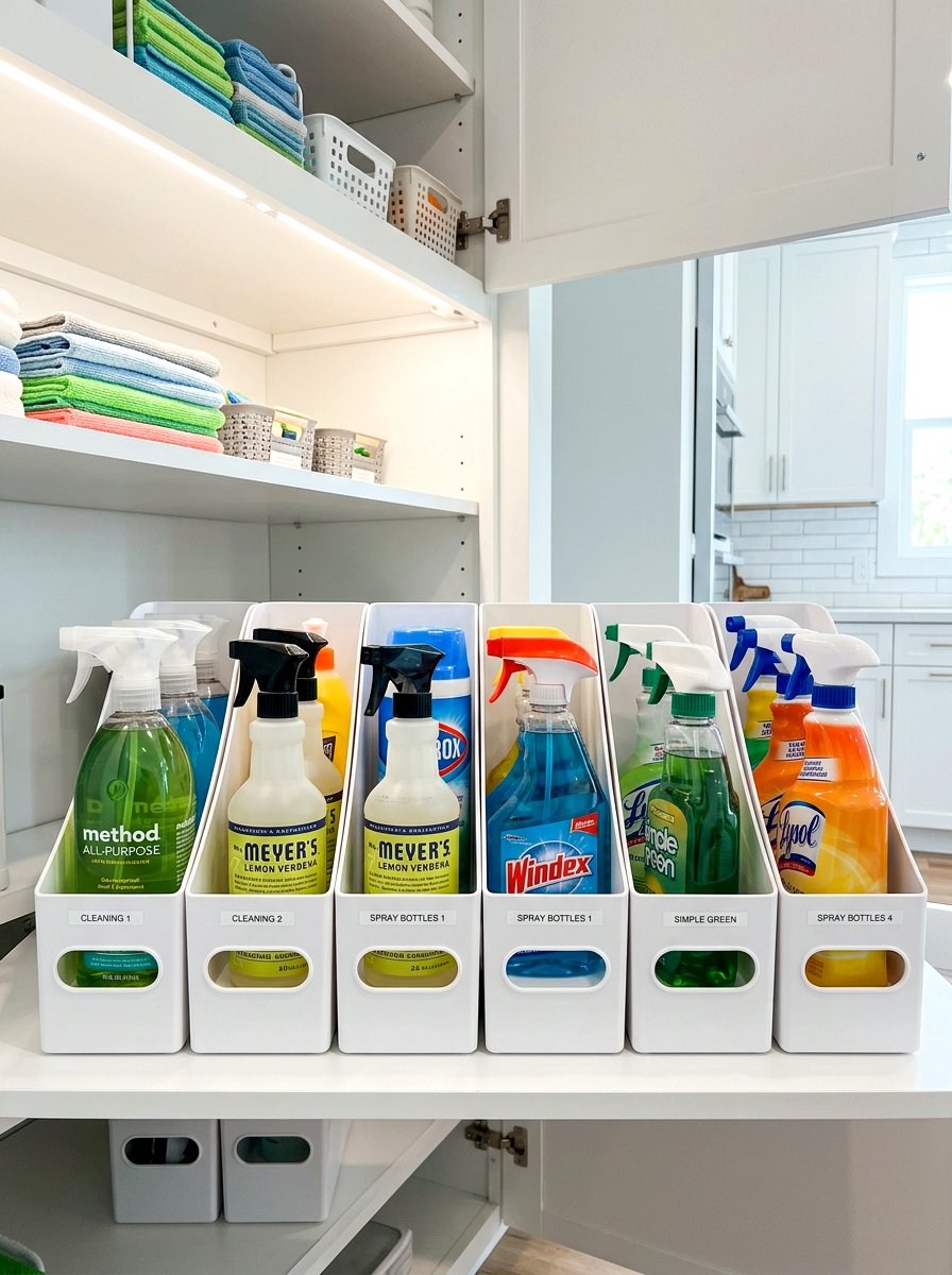 Magazine File Bottle Organizer - 30 under sink storage rental ideas