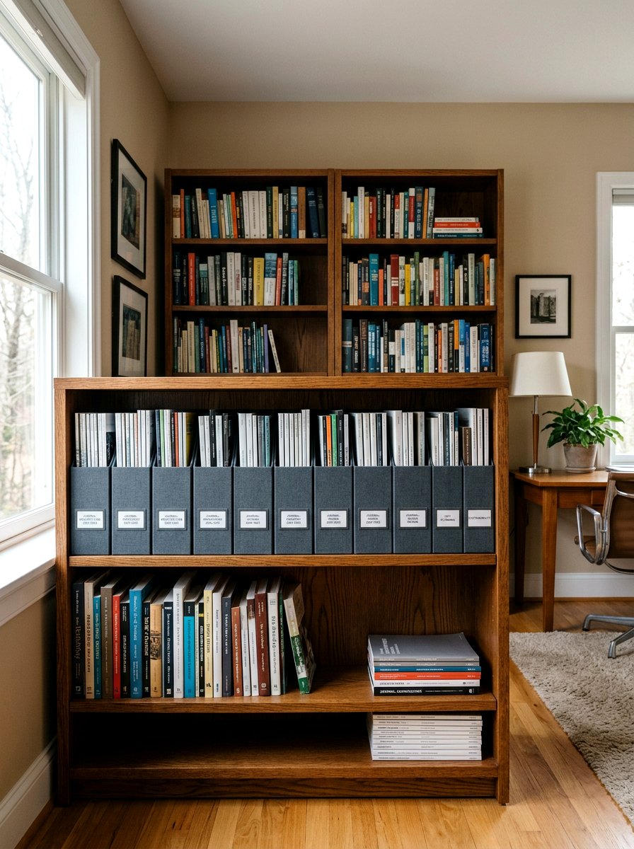 Magazine File Holder - 30 notebook storage ideas
