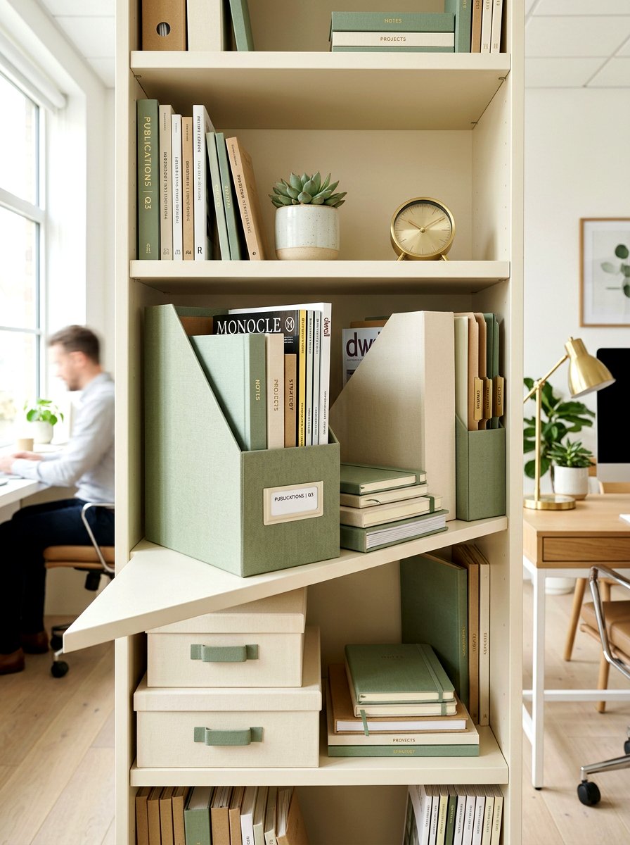 Magazine File Holder - 30 apartment organization reset ideas