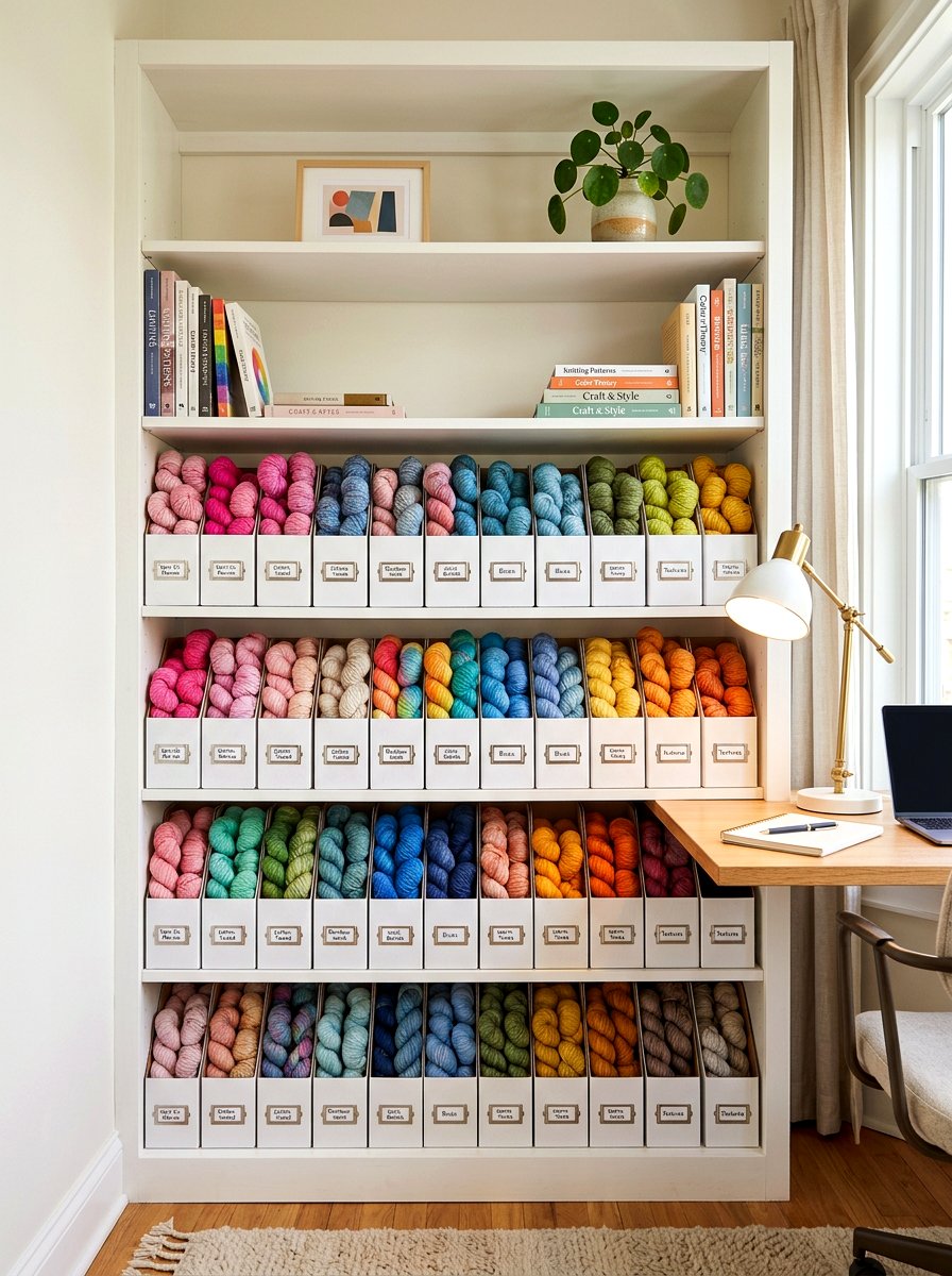 Magazine holder storage - 30 yarn storage ideas