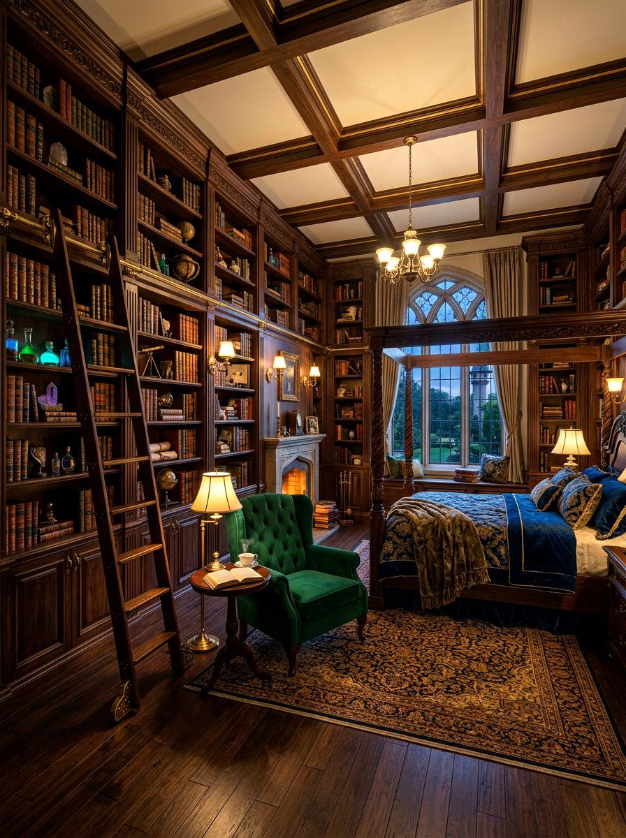 Magic Library Bedroom - 30 storybook bedroom decor ideas