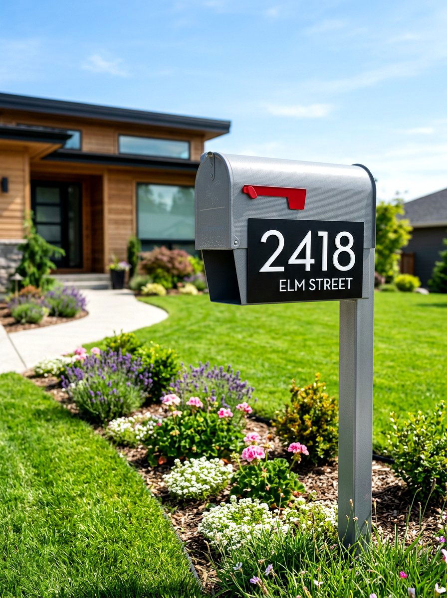 Magnetic Address Sign - 30 house number display ideas