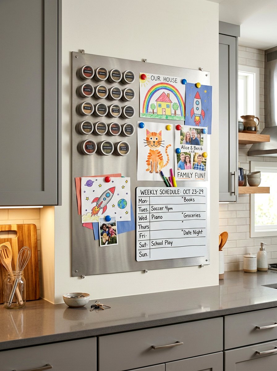 Magnetic Command Center - 30 family message center ideas