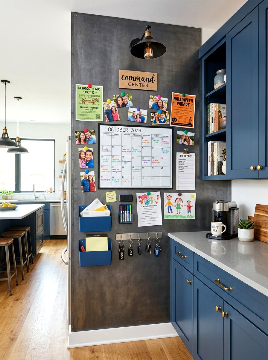 Magnetic Command Center - 30 message board wall ideas