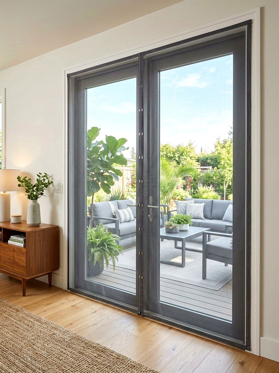 Magnetic Door Curtain - 30 no drill curtain ideas
