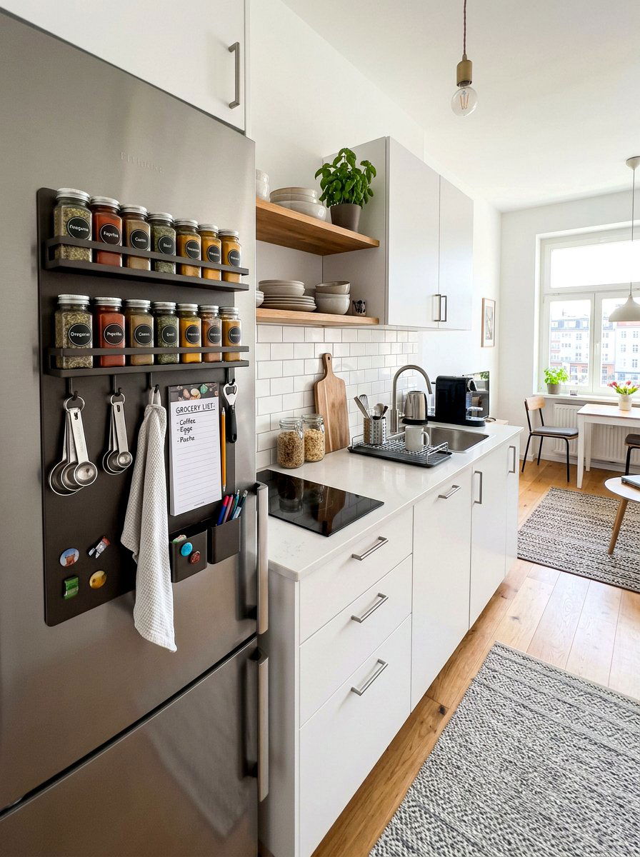 Magnetic Fridge Organizer - 30 fridge organization ideas