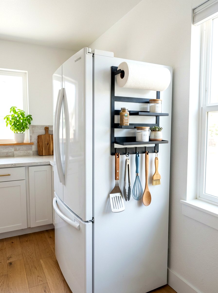 Magnetic Fridge Rack - 30 kitchen organization ideas