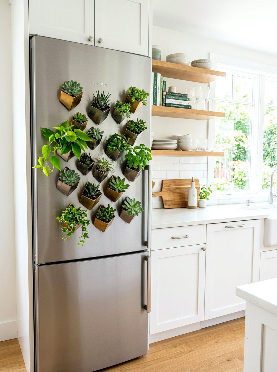 Magnetic Fridge Vertical Garden - 30 indoor vertical garden ideas