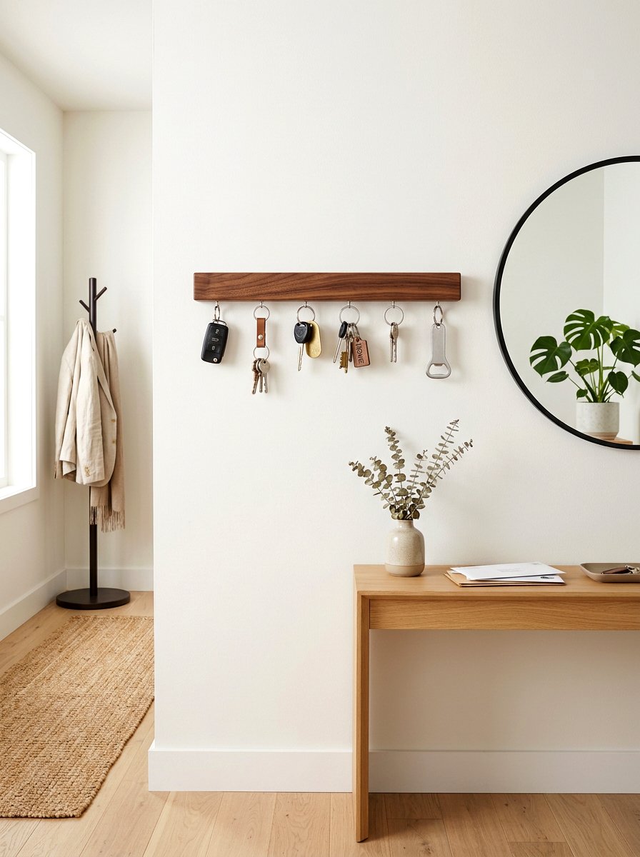 Magnetic Key Holder Rack - 30 slim foyer storage ideas