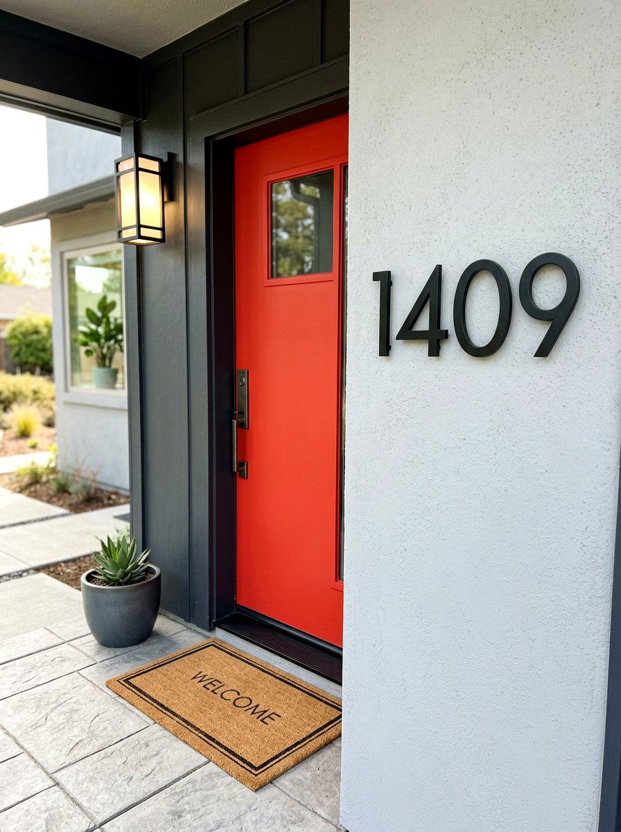Magnetic Metal House Numbers - 30 house numbers curb appeal ideas