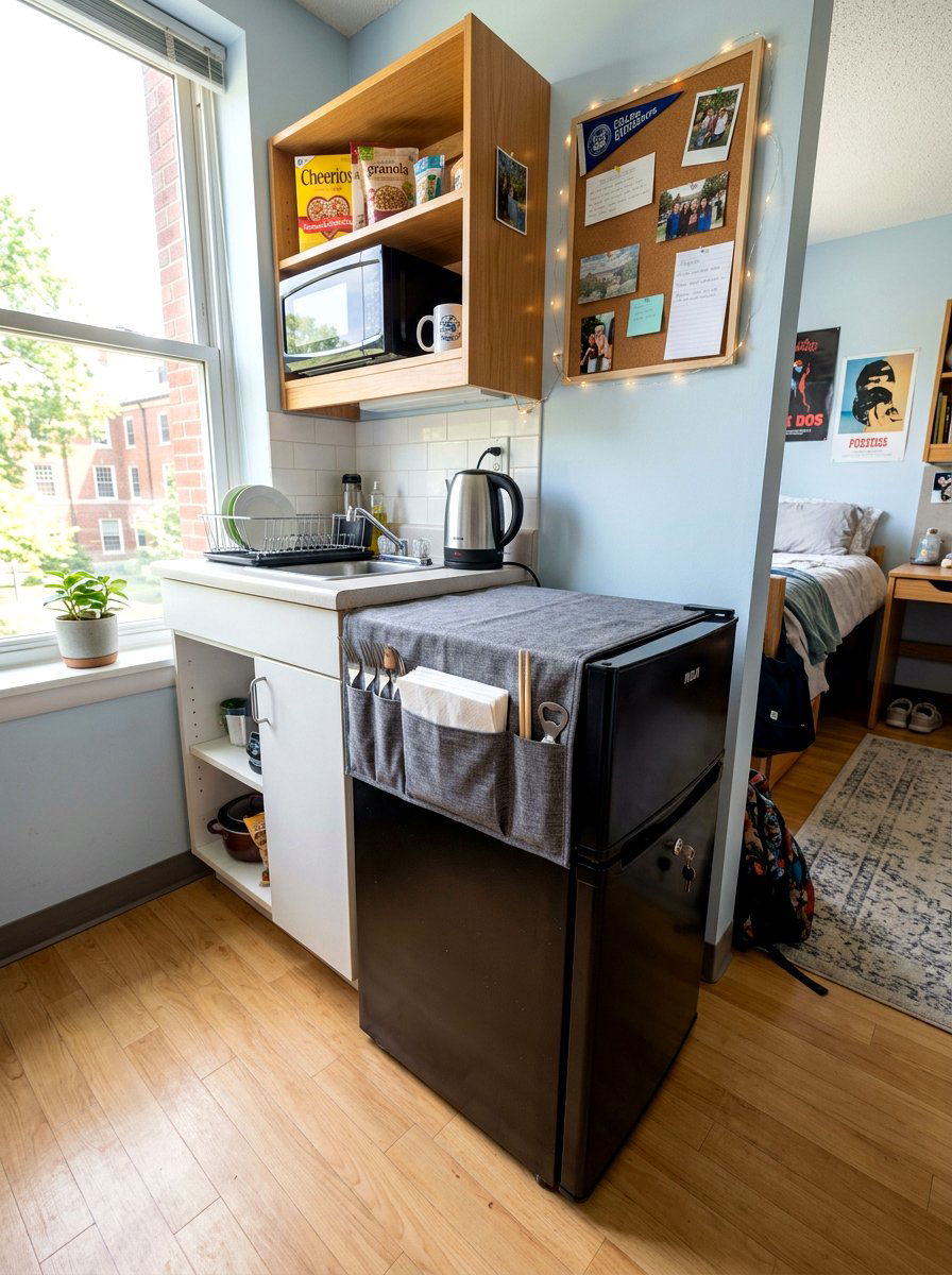 Magnetic Mini Fridge Caddy - 30 dorm storage ideas