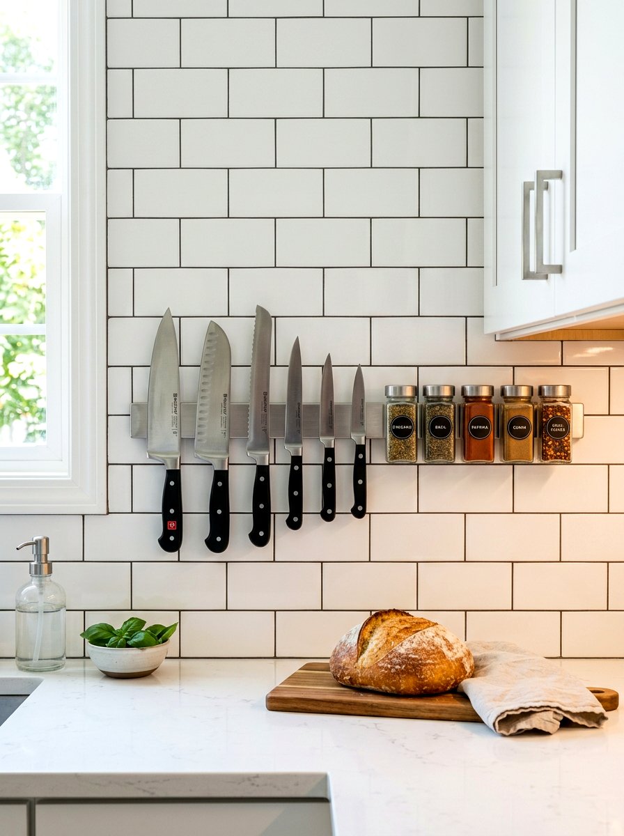 Magnetic Storage Strip - 30 modular apartment storage ideas