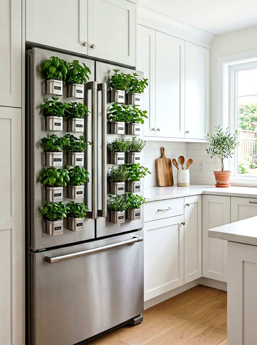 Magnetic Tin Vertical Garden - 30 small vertical garden ideas