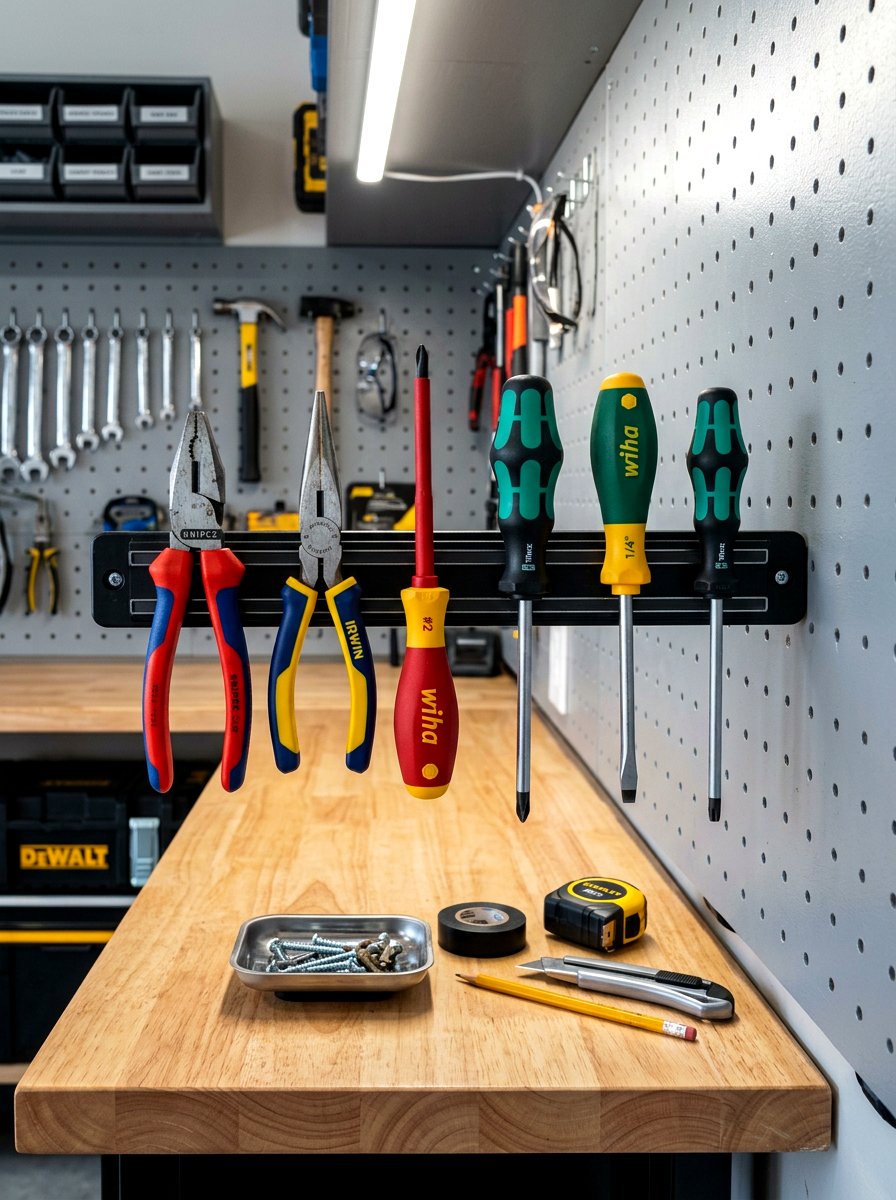 Magnetic Tool Holder - 30 garage workshop ideas