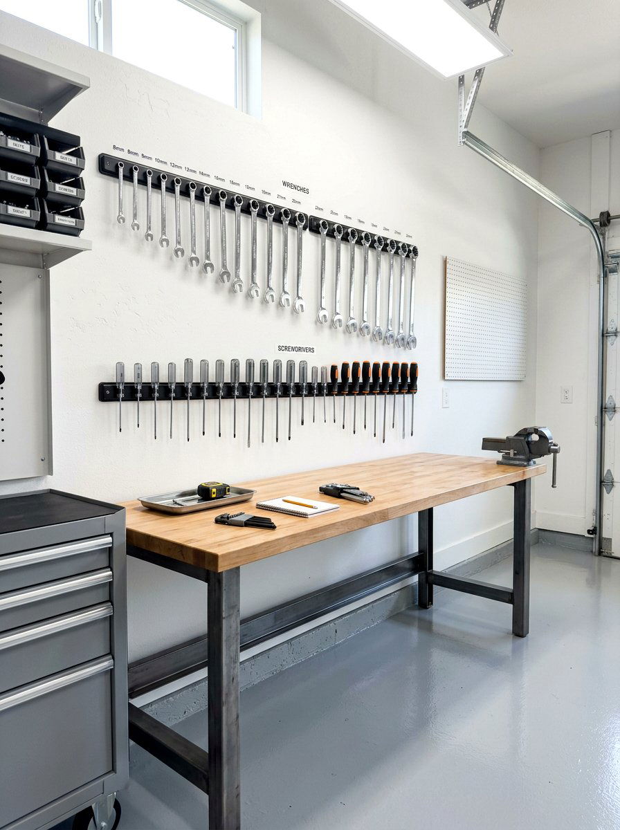 Magnetic Tool Holder - 30 clean garage aesthetic ideas