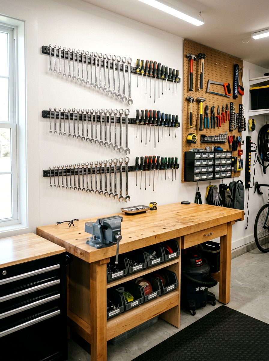 Magnetic Tool Organizers - 30 garage organization ideas
