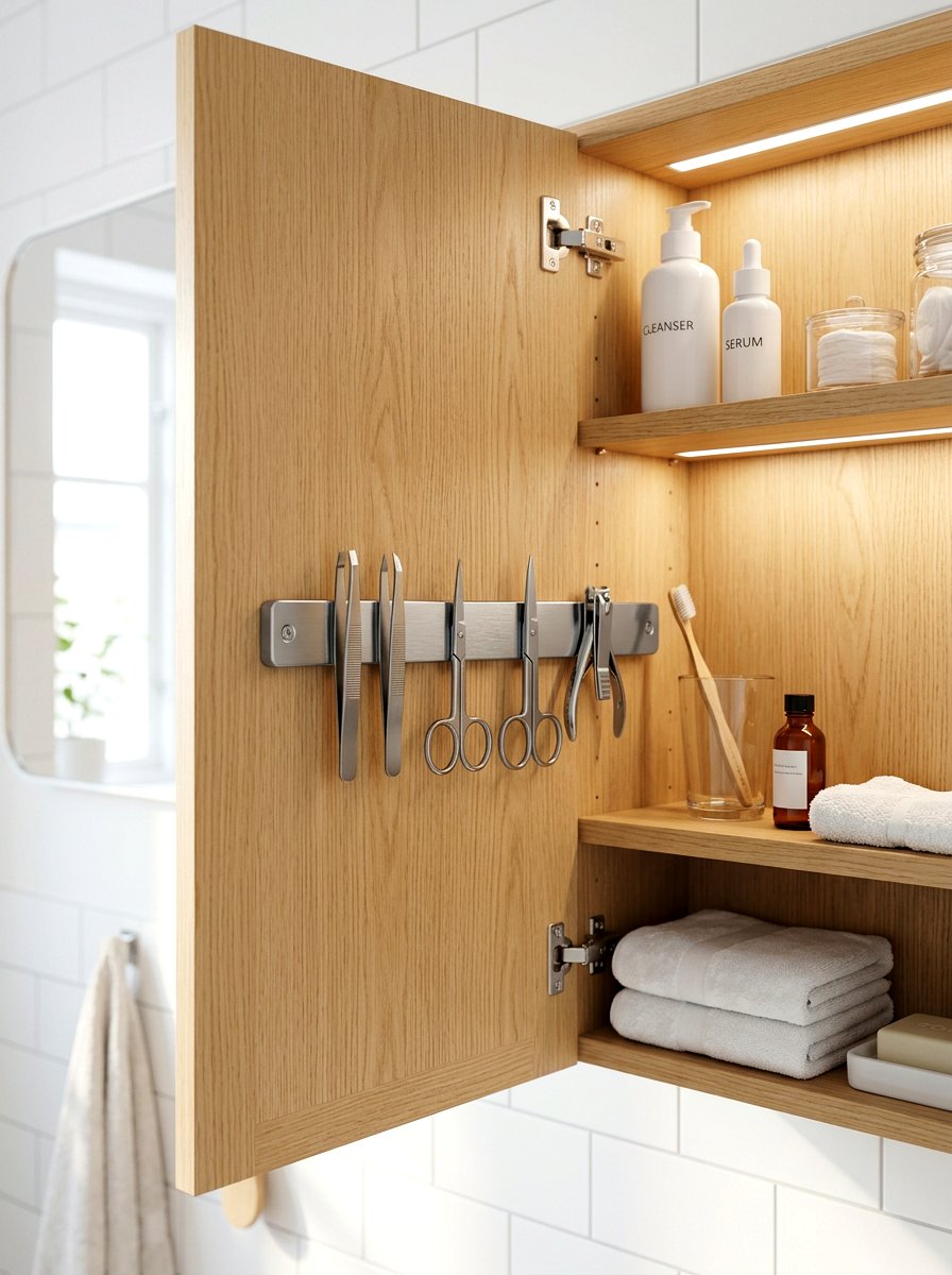 Magnetic Tool Storage Strip - 30 under sink storage rental ideas