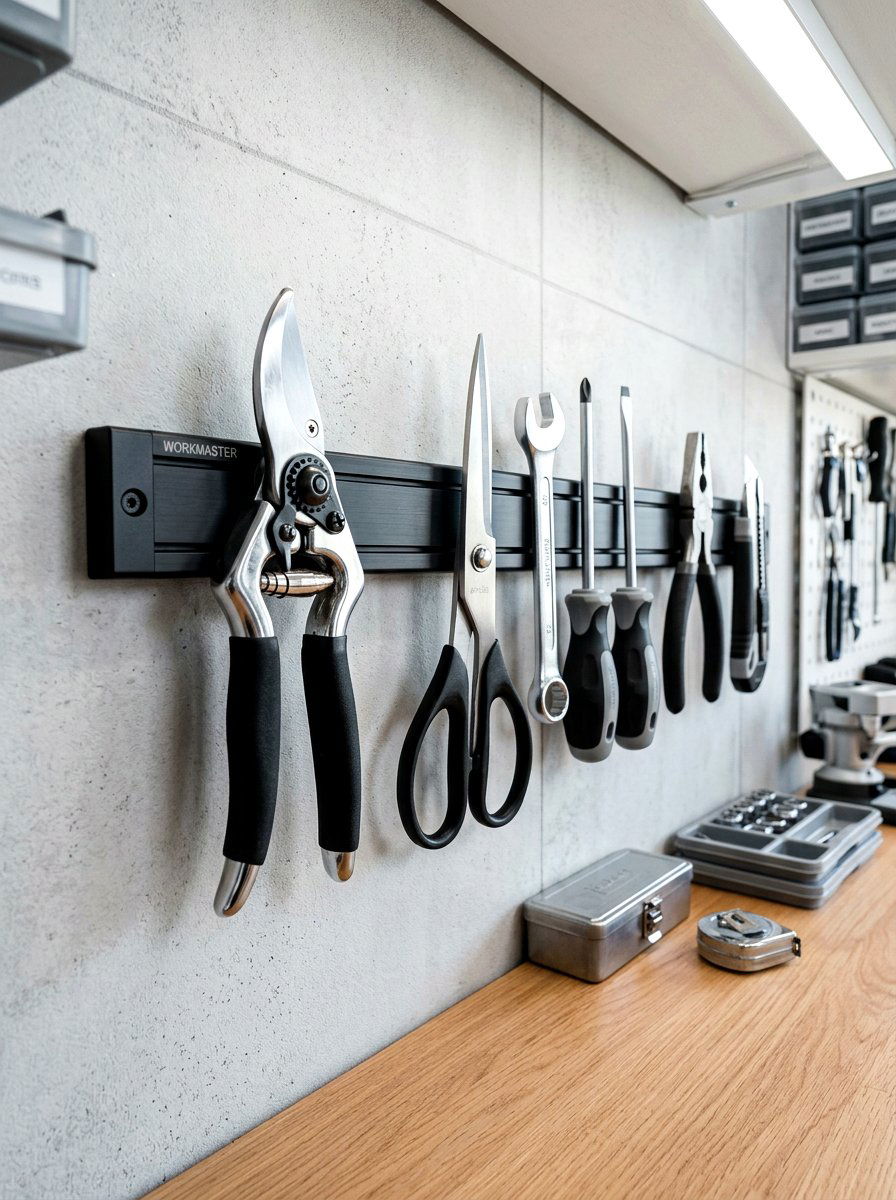 Magnetic Tool Strip - 30 garden tool organizer ideas