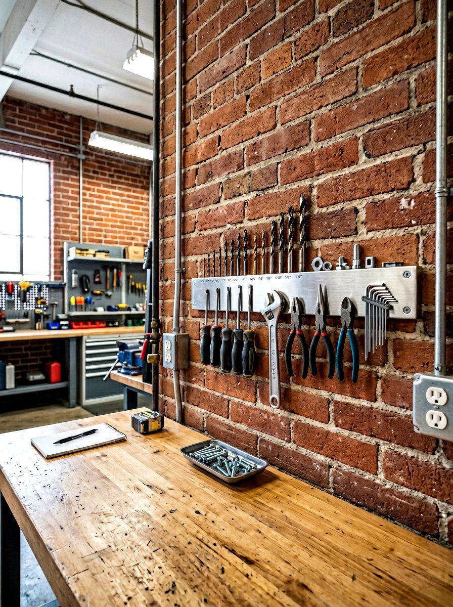 Magnetic Tool Strip - 30 power tool storage ideas