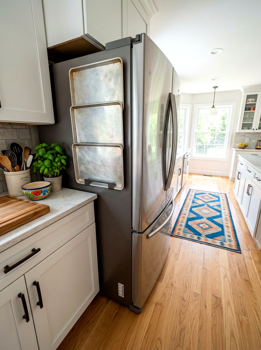 Magnetic Vertical Organizer - 30 baking sheet storage ideas