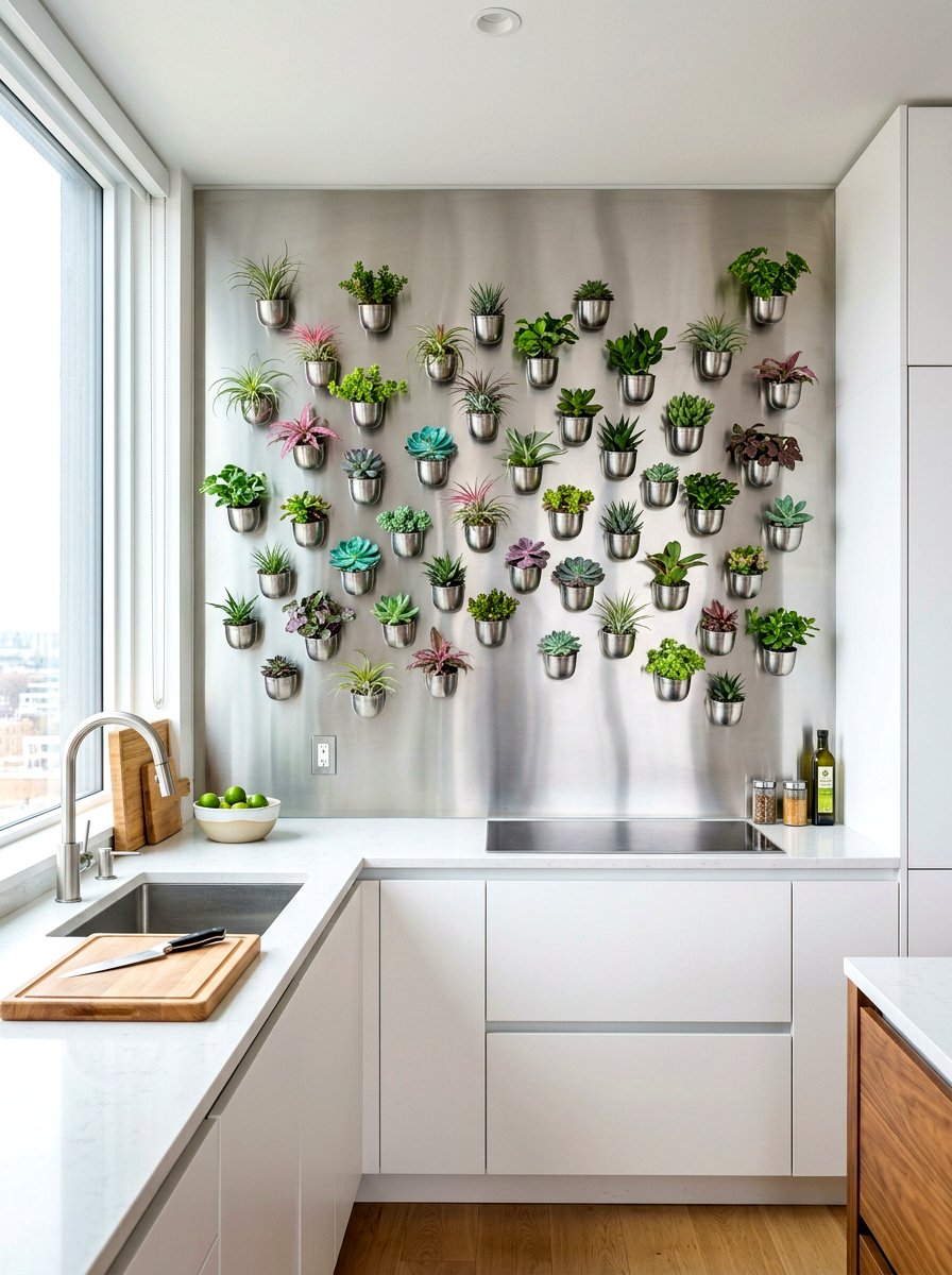 Magnetic Wall Garden - 30 vertical garden ideas