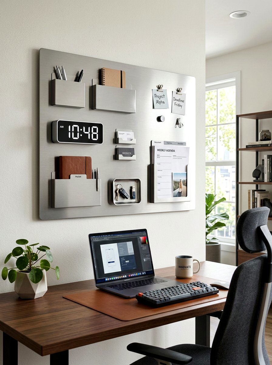 Magnetic Wall Panel - 30 mail sorting cabinet ideas