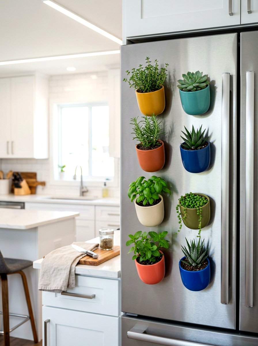 Magnetic Wall Planter - 30 wall planter ideas