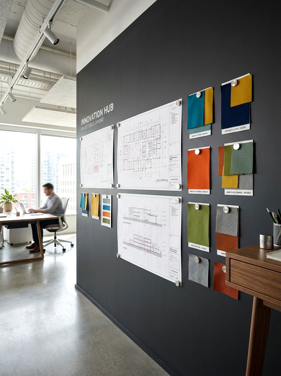 Magnetic Wall - 30 mood board wall ideas